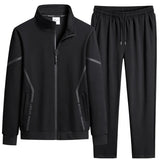 Men’s Plus Size Solid Tracksuit Set
