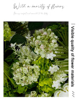 White Green Floral Arrangement Decor