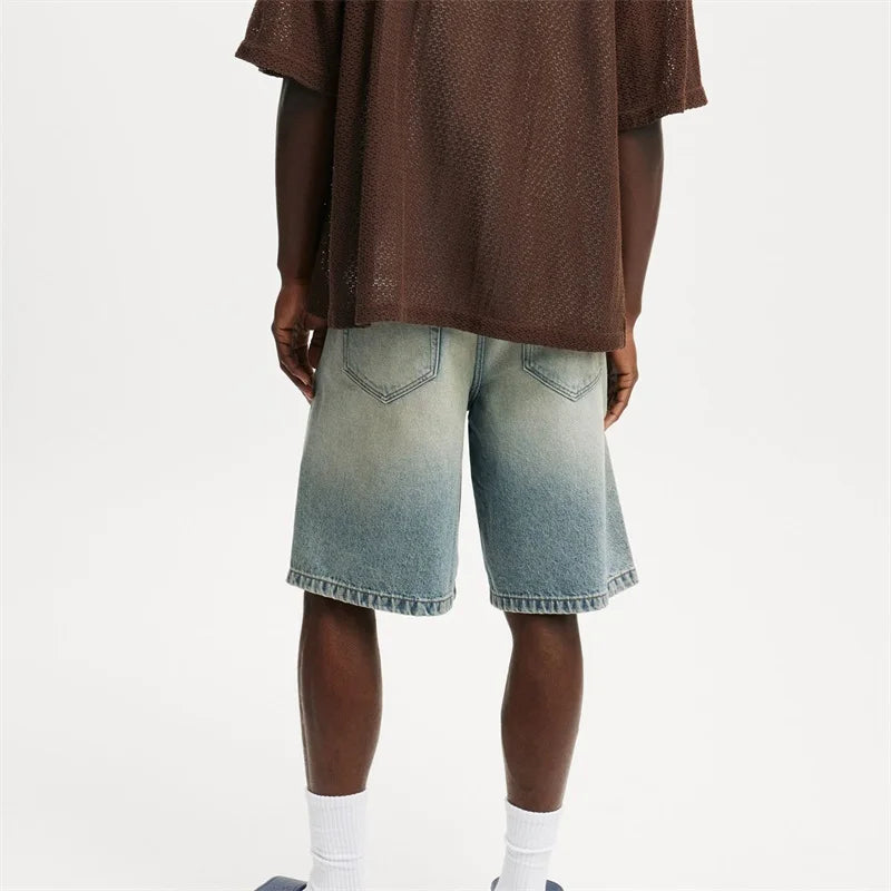 Men Vintage Denim Shorts