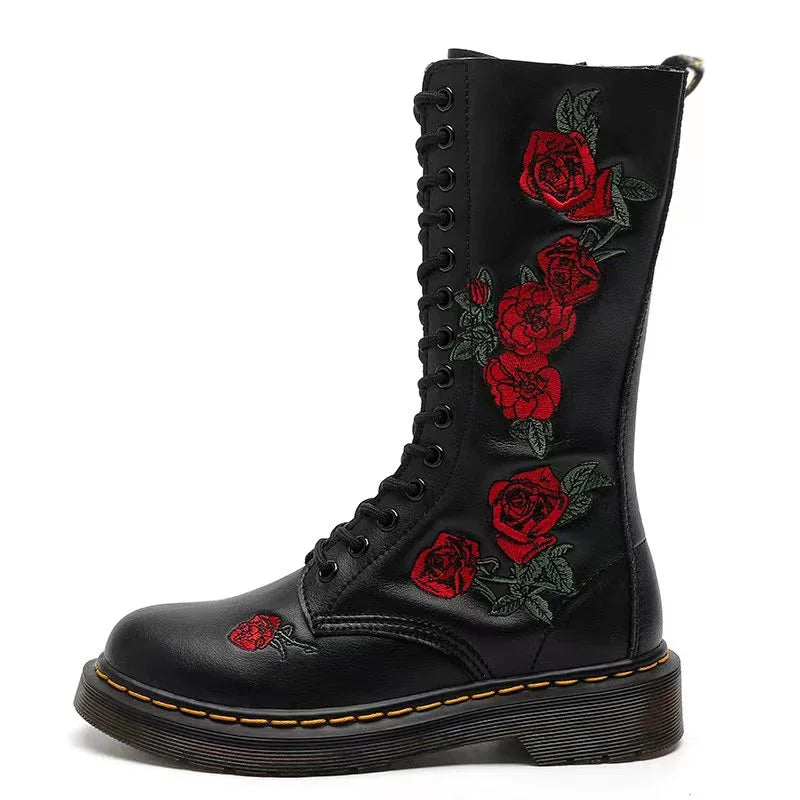 Women Mid Calf Boots Waterproof Warm Rain Shoes