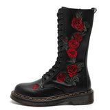 Women Mid Calf Boots Waterproof Warm Rain Shoes