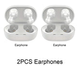 TWS A6S Wireless Bluetooth Headset in charging case, featuring dual earphones and compact design for easy portability.