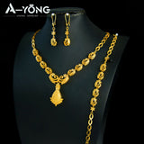 Dubai 21K Gold Plated Bridal Jewelry Set
