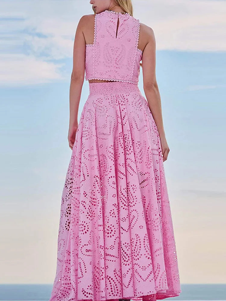 Women's Sleeveless Skirt Set
