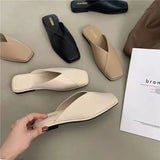 Women Designer Mules Leather Sandals