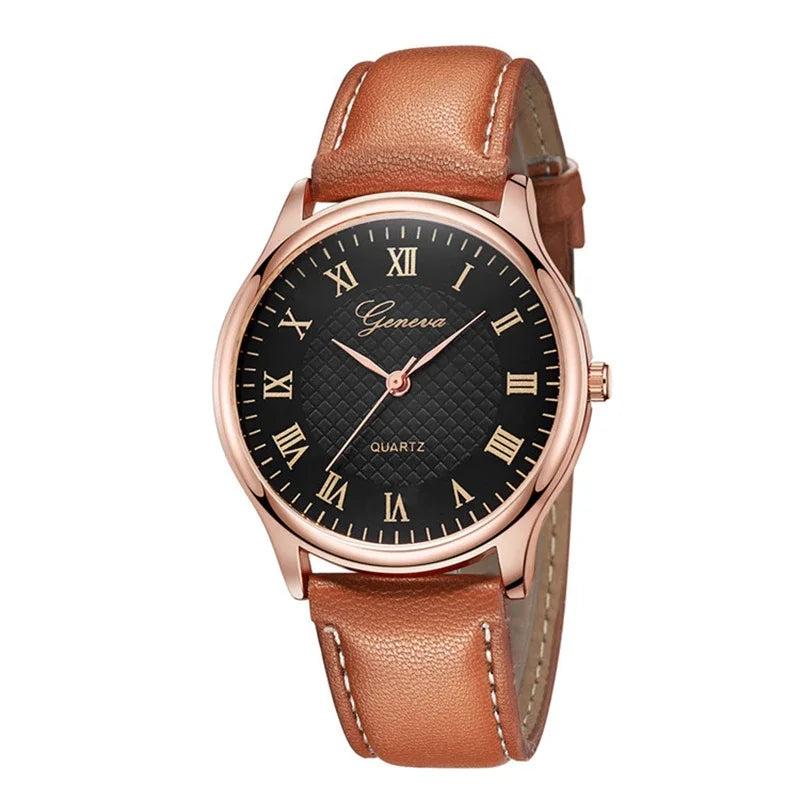 Men’s Luxury Quartz Leather Strap Watch