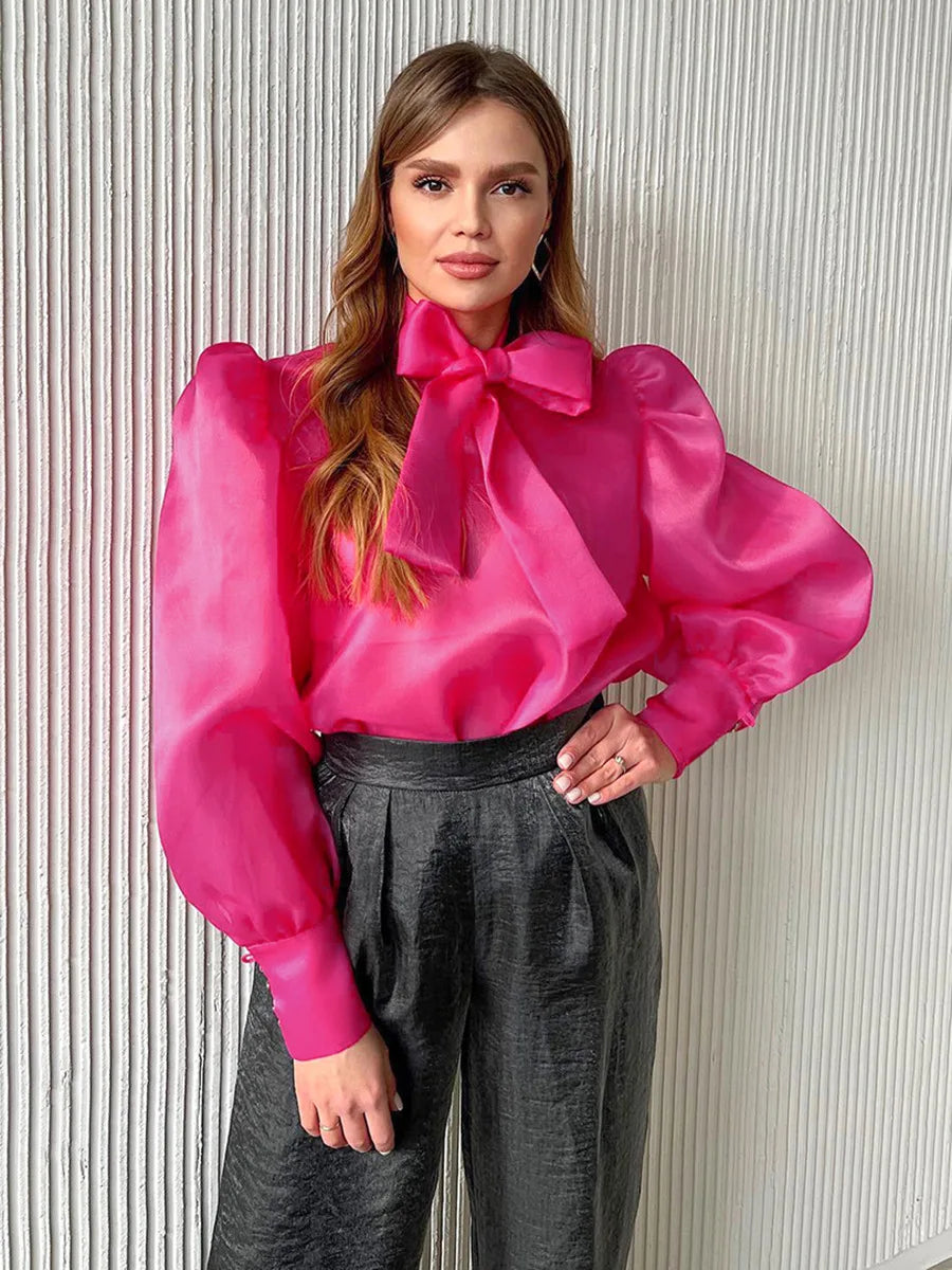 Aurora Organza Bow Blouse