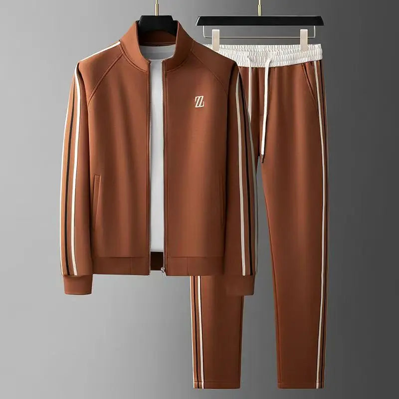 Men's Embroidered Sports Jacket & Pants Set