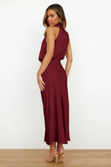 Women's Silk Satin Evening Dress