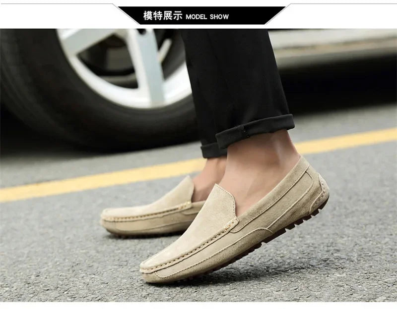 Men’s 2025 Luxury Suede Boat Loafers