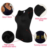 Women Sleeveless V-Neck Shapewear Tank Top