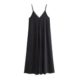 Women's Backless Slip Maxi Dress