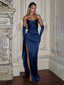 Midnight Satin Slip Gown