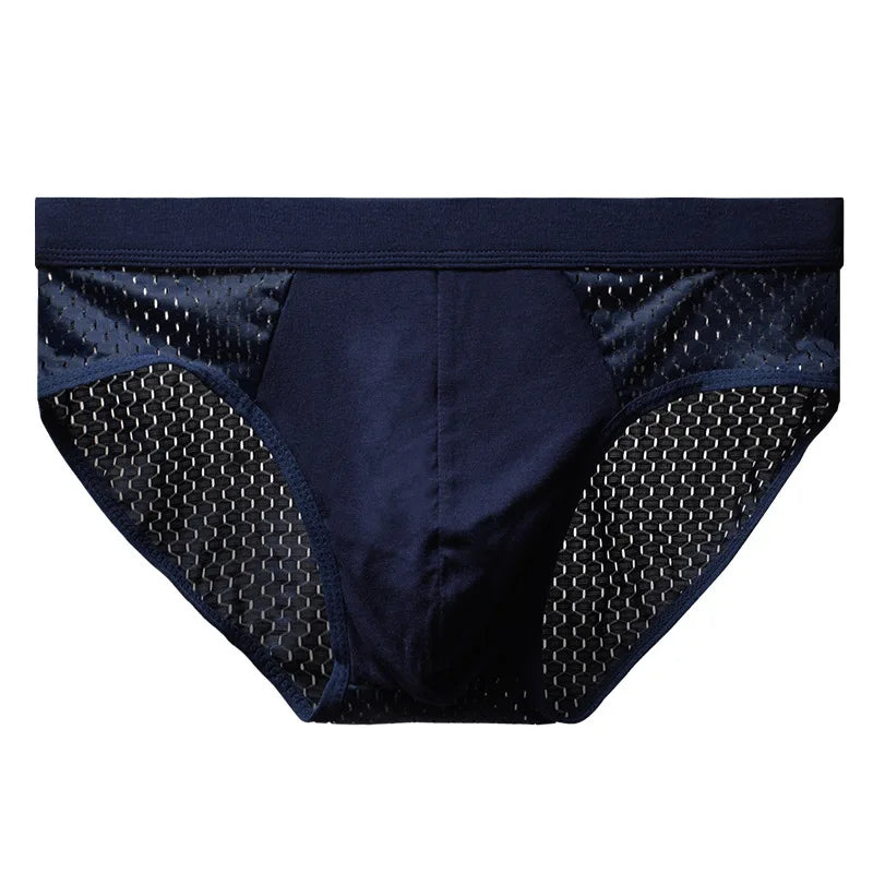 Men's Ice Silk Triangle Briefs – Mesh Square Shorts