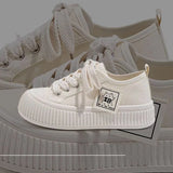 Women Canvas Shoes Soft Sole Lace Up Sneakers