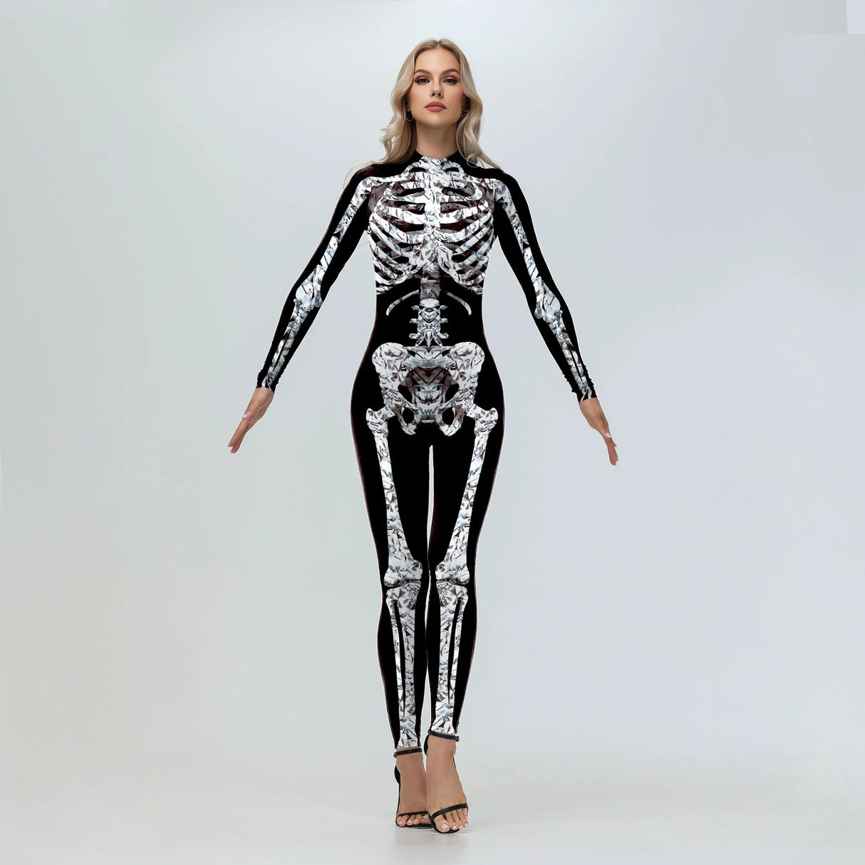 Zombie Skeleton Bodysuit Halloween Jumpsuit Costume