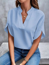 Sophia V-Neck Office Blouse