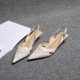 Woven Pointed Toe Heels – Elegant Sandals