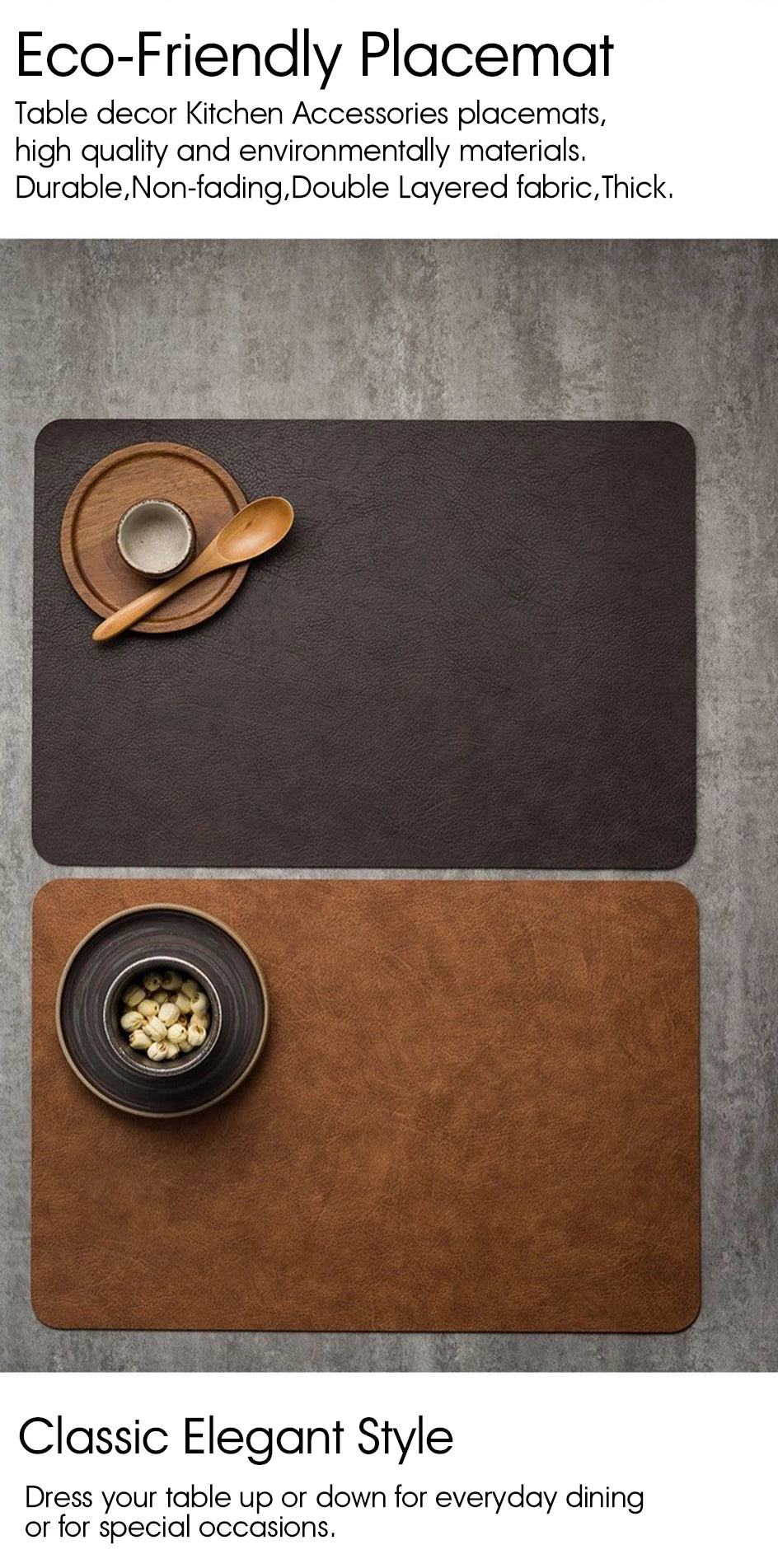 Leather Placemats Set