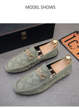 Men Solid Color Big Size Loafers