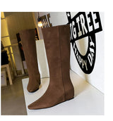 Korean Suede Knee High Boots