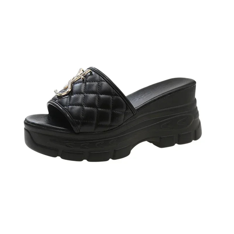 Women Fashion Platform Letter Sandals