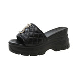 Women Fashion Platform Letter Sandals