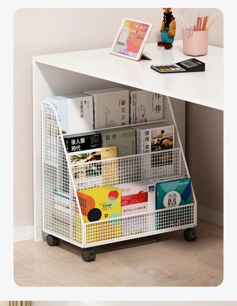 Kids Bookshelf Desk Organizer