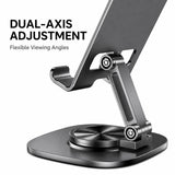 Adjustable Aluminum Desktop Phone Stand – Foldable & Hands-Free