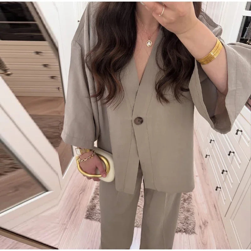 Women's Linen 2 Piece Set