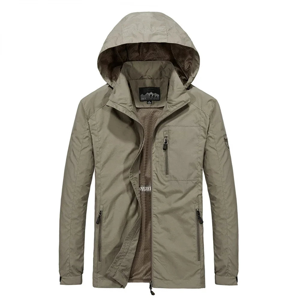 Men’s Waterproof Hooded Windbreaker