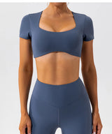 Women Crop Fit Yoga Tee