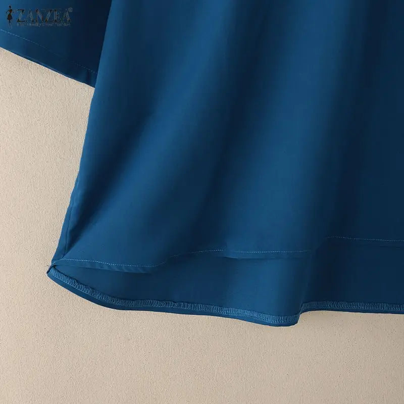 Kyoto Cross V-Neck Tunic Blouse