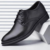 Men’s Black Leather Oxfords