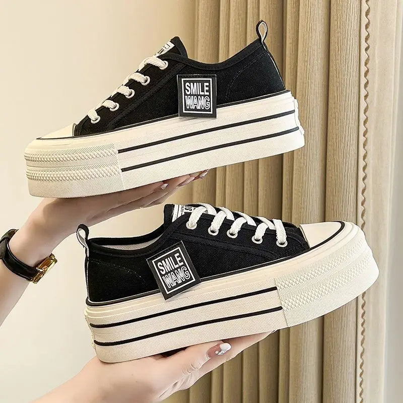 Women Canvas Shoes Lace Up Sport Sneakers