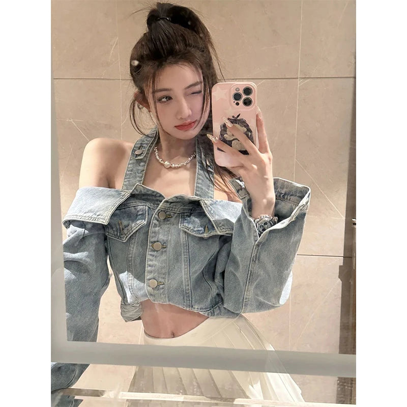 Women’s Vintage Sleeveless Denim Vest Streetwear