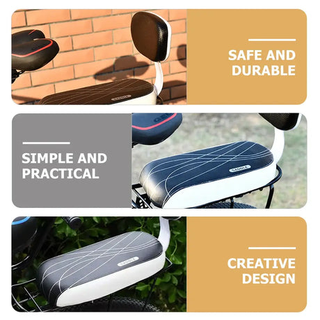 Safe and durable children's bike saddle, featuring a simple practical design and creative styling for added comfort.