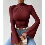 Ribbed Square Neck Bodysuit – Short Sleeve Top