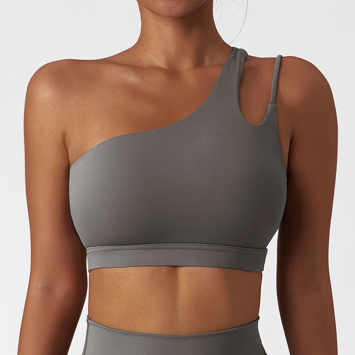 Women Oblique Shoulder Sports Bra