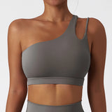 Women Oblique Shoulder Sports Bra