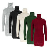 Women's Turtleneck Bodycon Mini Dress