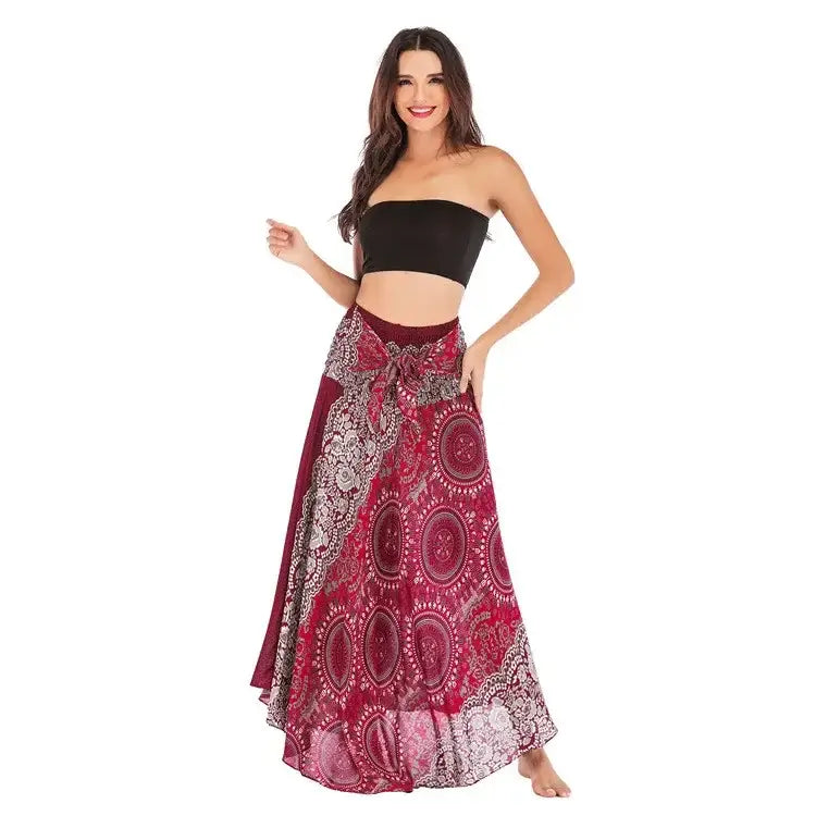 Women Vintage Plaid Button Midi Skirt
