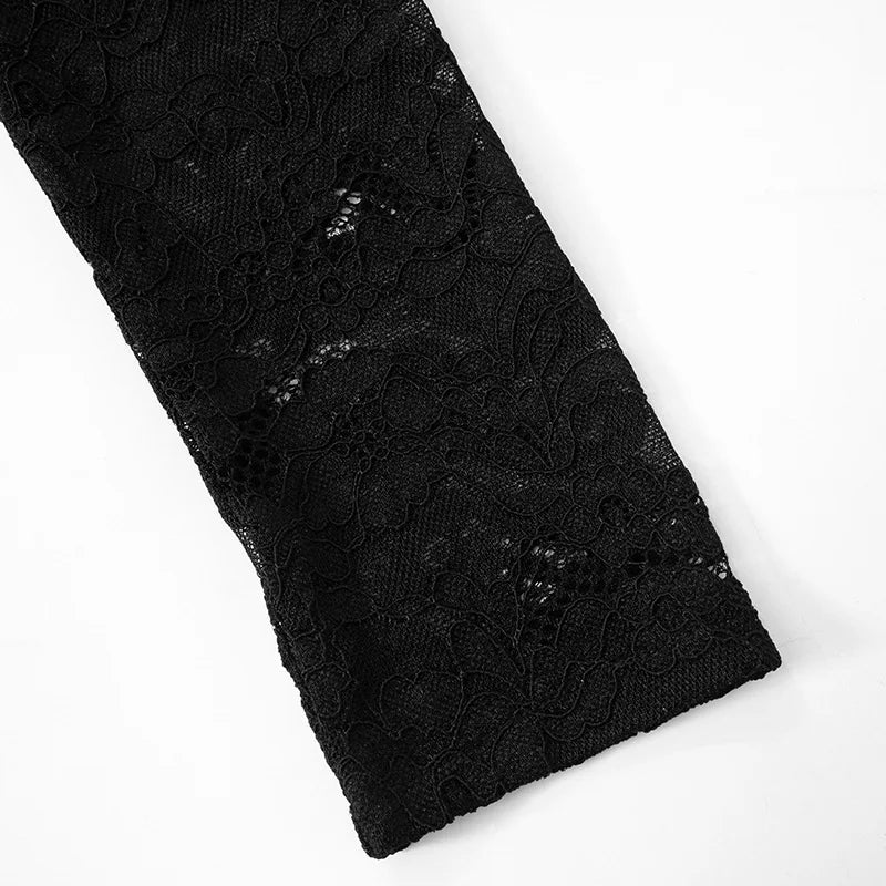 LaceReign™ – See-Through Party Jumpsuit (Seductive, Sheer & Chic)