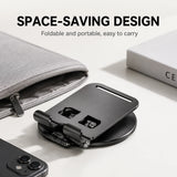 Adjustable Aluminum Desktop Phone Stand – Foldable & Hands-Free