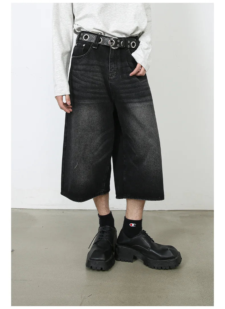 OverEase™ – Vintage Oversize Denim Shorts 2025 (Wide Leg, Relaxed & Throwback Inspired)