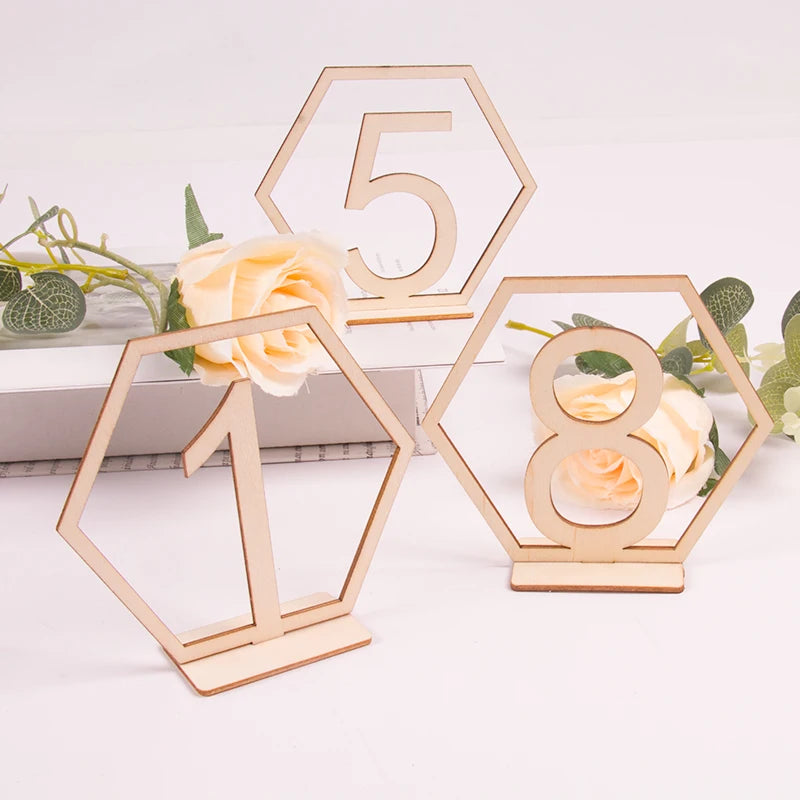 Wooden Wedding Table Numbers