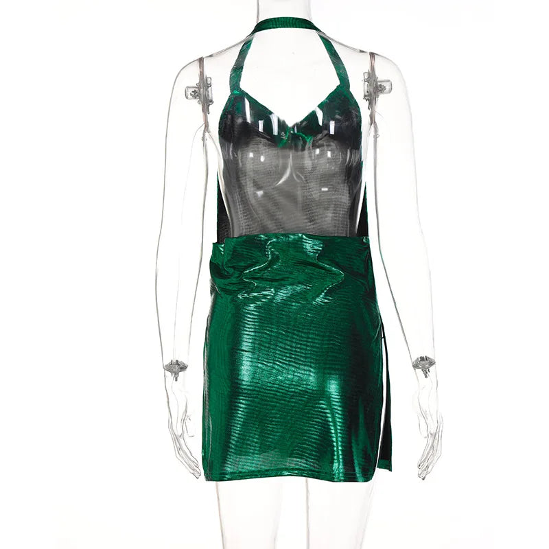 Midnight Luxe Backless Mini Dress