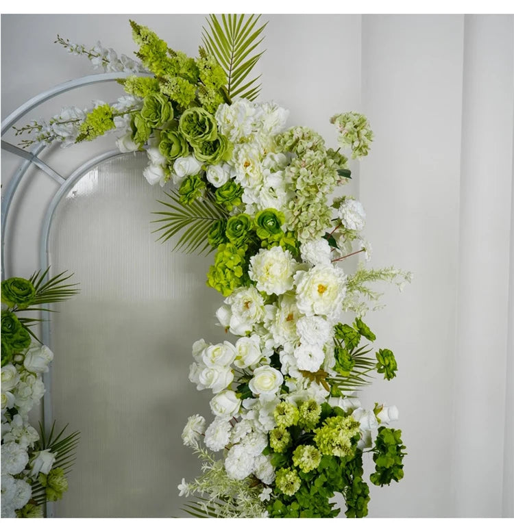White Green Floral Arrangement Decor