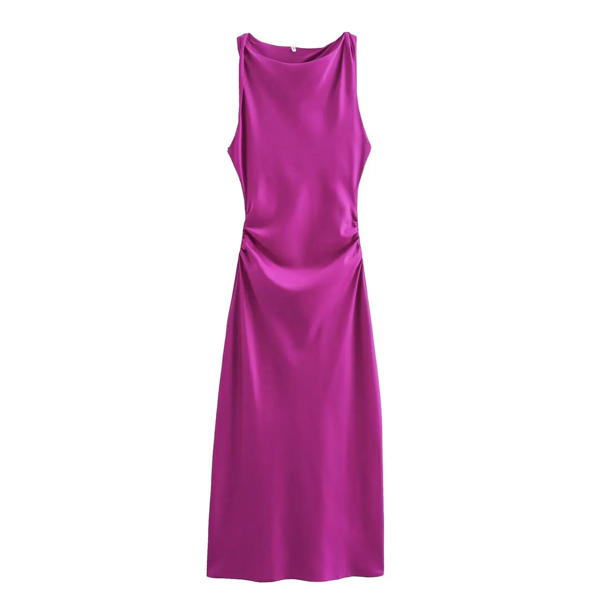 Luxe Satin Midi Elegance Dress