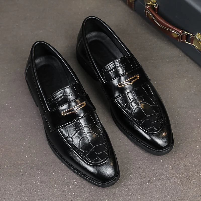 Men’s Black PU Leather Loafers